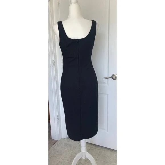 L'AGENCE Black Sleeveless Midi Dress M
